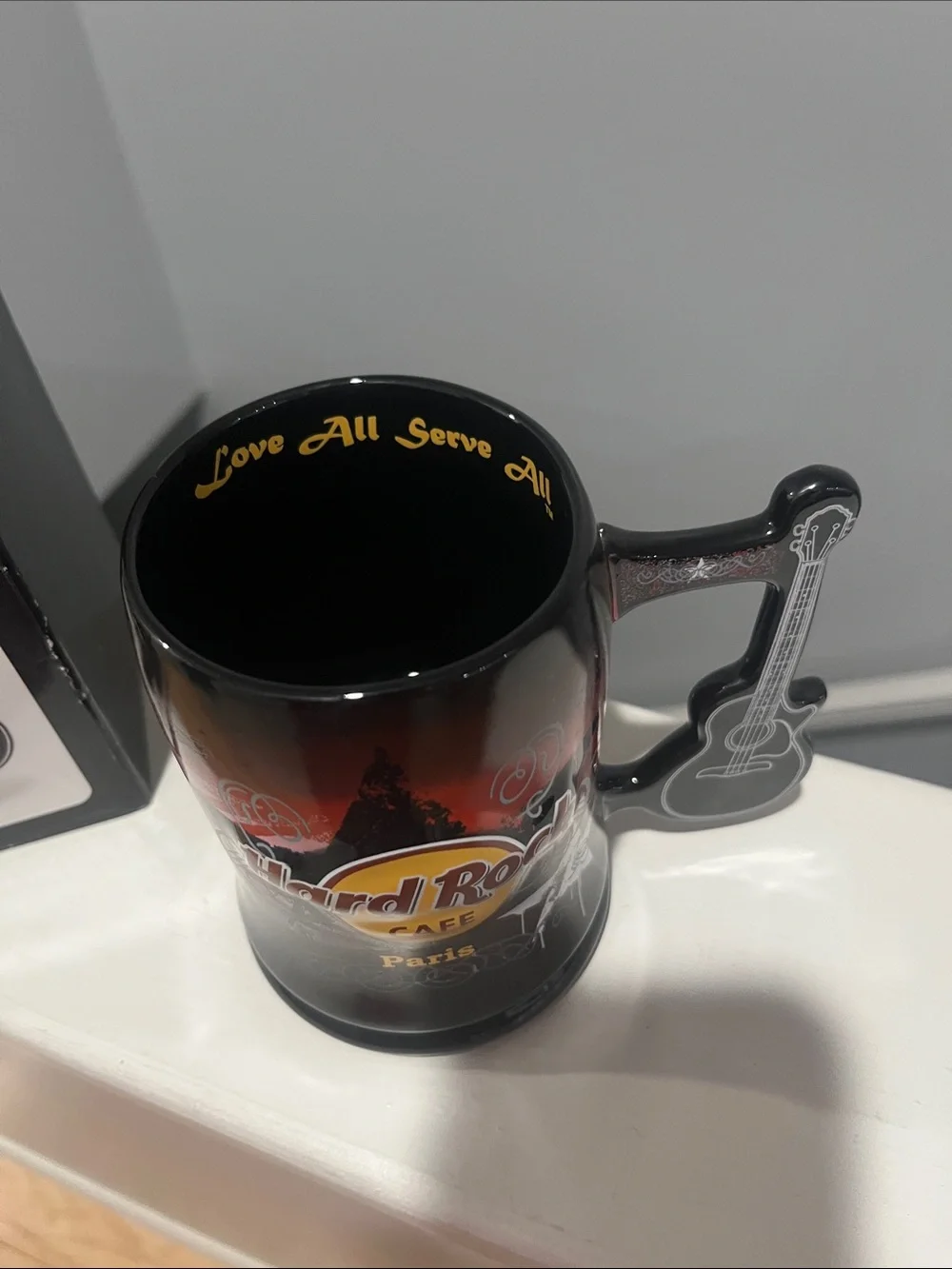 Hard Rock Café HRC Paris Guitar Handle Mug New in Box Hard Rock Cafe Collectors